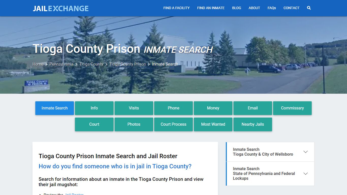 Inmate Search: Roster & Mugshots - Tioga County Prison, PA - Jail Exchange