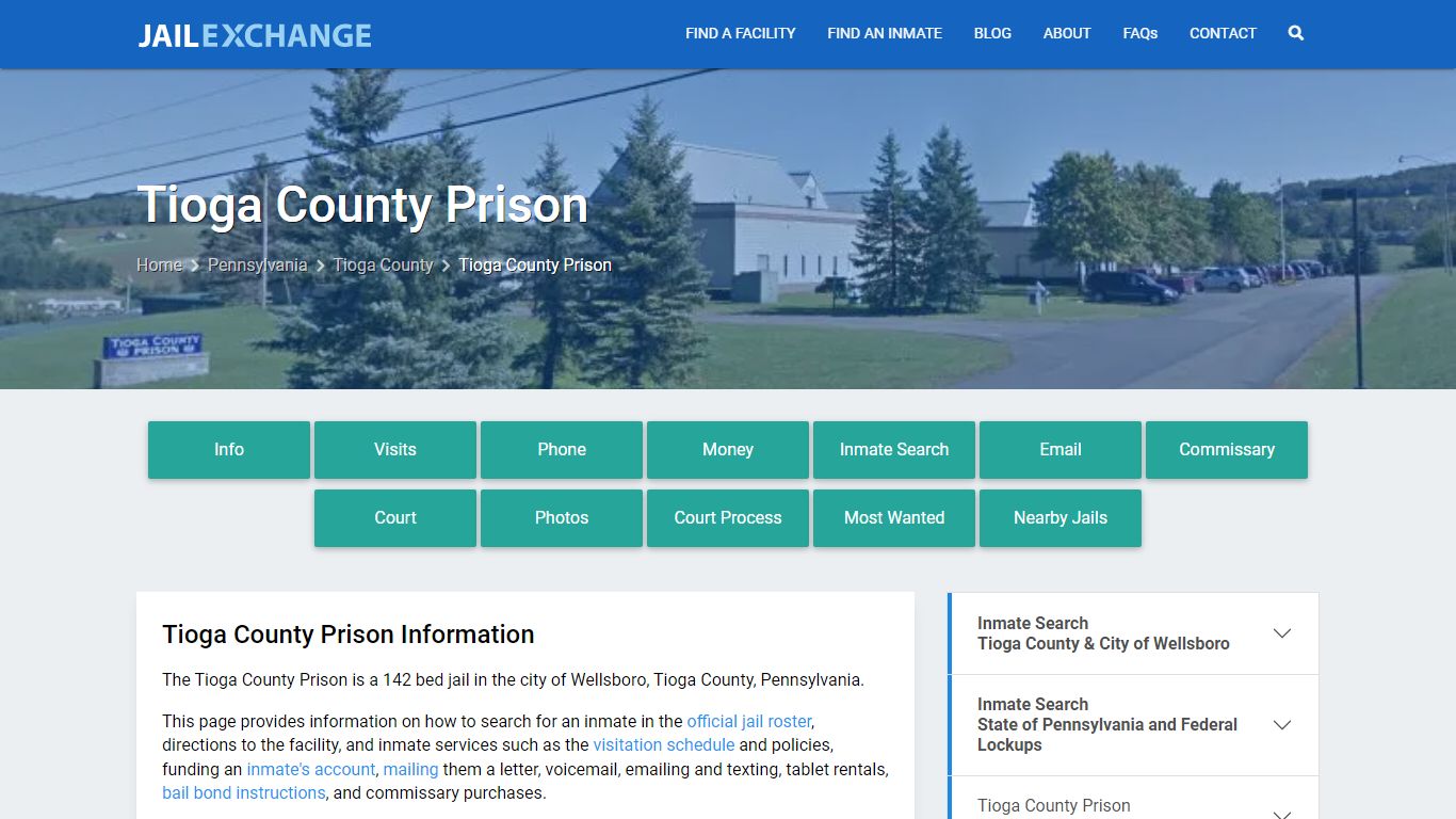 Tioga County Prison, PA Inmate Search, Information - Jail Exchange